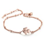 Adjustable Rose Gold Infinity Bracelet with Shiny Zirconia for Women