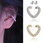Heart Zircon Clip-On Ear Cuff for Women