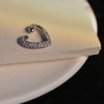 Heart Zircon Clip-On Ear Cuff for Women