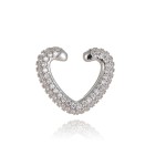 Heart Zircon Clip-On Ear Cuff for Women