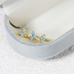 Gold Color Opal Clover Ring for Women Thin Aesthetic Fashion Jewelry