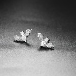 Cute Bat Stud Earrings for Women Gold Color Zirconia Gothic Cartilage Jewelry