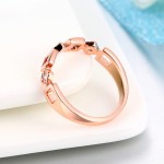 Rose Gold Crystal Ring with Austrian Crystals, Full Sizes