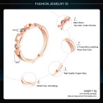 Rose Gold Crystal Ring with Austrian Crystals, Full Sizes