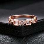 Rose Gold Crystal Ring with Austrian Crystals, Full Sizes