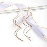 Simple Spiral Earrings for Women Rose Gold Fashion Jewelry