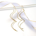 Simple Spiral Earrings for Women Rose Gold Fashion Jewelry