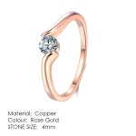 Crystal Ring in Silver Tone with Austrian Crystals, Full Sizes