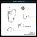 Crystal Ring in Silver Tone with Austrian Crystals, Full Sizes