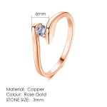 Crystal Ring in Silver Tone with Austrian Crystals, Full Sizes