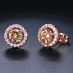 Colorful Crystal Heart & Geometric Stud Earrings for Women