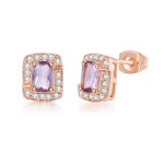 Colorful Crystal Heart & Geometric Stud Earrings for Women