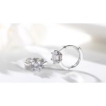 Classic Six-Claw Clear Cubic Zirconia Stud Earrings in Rose Gold