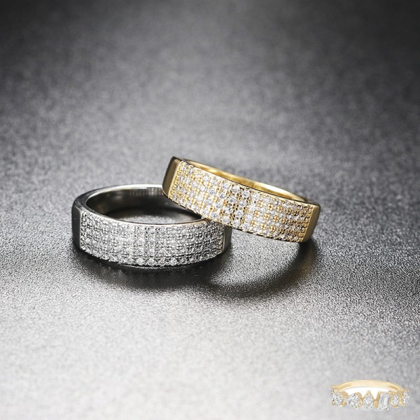 Women's Gold Color Cubic Zirconia Stacking Ring