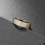 Women's Gold Color Cubic Zirconia Stacking Ring