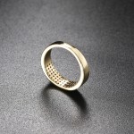 Women's Gold Color Cubic Zirconia Stacking Ring
