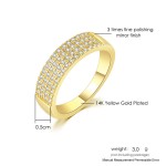 Women's Gold Color Cubic Zirconia Stacking Ring