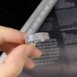 Women's Gold Color Cubic Zirconia Stacking Ring
