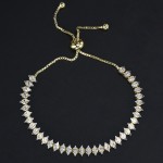 Gold Color Cubic Zirconia Tennis Bracelet for Women