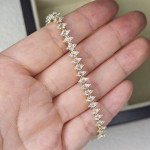Gold Color Cubic Zirconia Tennis Bracelet for Women
