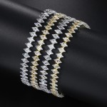 Gold Color Cubic Zirconia Tennis Bracelet for Women