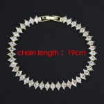 Gold Color Cubic Zirconia Tennis Bracelet for Women