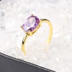 Oval Candy Stone Zircon Wedding Ring for Women