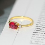 Oval Candy Stone Zircon Wedding Ring for Women