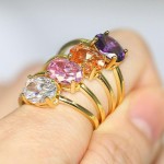 Oval Candy Stone Zircon Wedding Ring for Women