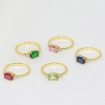 Oval Candy Stone Zircon Wedding Ring for Women