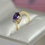 Oval Candy Stone Zircon Wedding Ring for Women