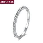 Classical Multicolor Cubic Zirconia Wedding Ring in Rose Gold