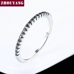 Classical Multicolor Cubic Zirconia Wedding Ring in Rose Gold