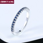 Classical Multicolor Cubic Zirconia Wedding Ring in Rose Gold
