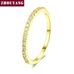 Classical Multicolor Cubic Zirconia Wedding Ring in Rose Gold