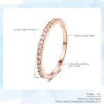 Classical Multicolor Cubic Zirconia Wedding Ring in Rose Gold