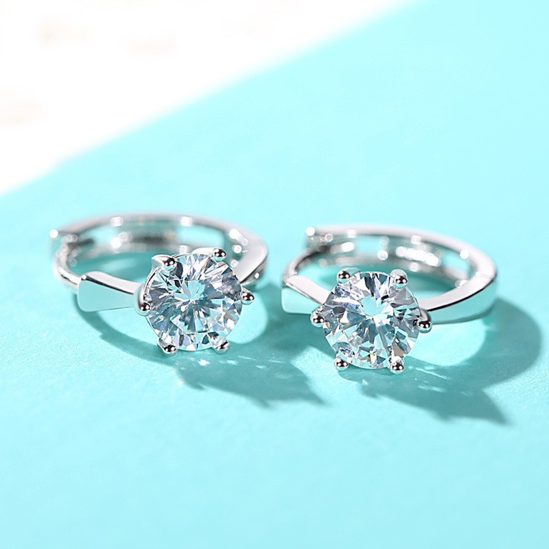 Crystal Cubic Zirconia Hoop Earrings for Women