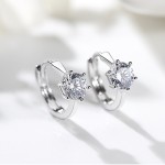 Crystal Cubic Zirconia Hoop Earrings for Women