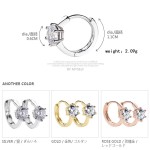Crystal Cubic Zirconia Hoop Earrings for Women