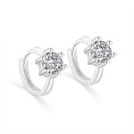 Crystal Cubic Zirconia Hoop Earrings for Women