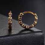 Skull Hoop Earrings for Men and Women, Silver Punk Rock Jewelry