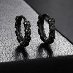 Skull Hoop Earrings for Men and Women, Silver Punk Rock Jewelry