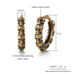 Skull Hoop Earrings for Men and Women, Silver Punk Rock Jewelry