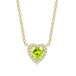 Heart Pendant Necklace for Women with Cubic Zirconia Rose Gold Choker Chain