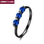 Classic CZ Crystal Engagement Wedding Ring for Women, Rose Gold Tone