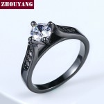 Classic Prong-Setting CZ Rose Gold Engagement Ring for Women