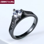 Classic Prong-Setting CZ Rose Gold Engagement Ring for Women