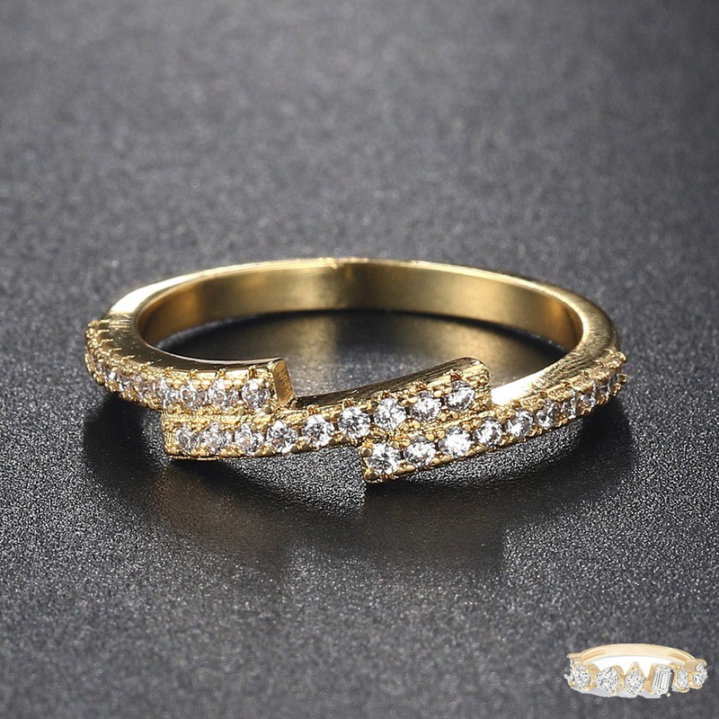Minimalist Gold Zircon Stacking Rings for Women