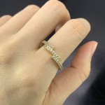Minimalist Gold Zircon Stacking Rings for Women