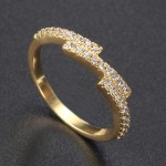 Minimalist Gold Zircon Stacking Rings for Women